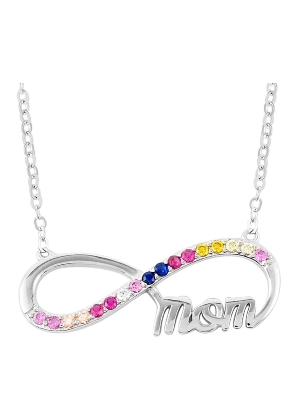 Infinity MOM Necklace in Sterling Silver